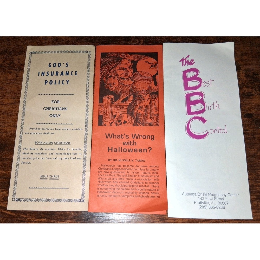 VTG Christian Tract Lot Weird Religious Ephemera Kitsch Retro Graphics Oddity
